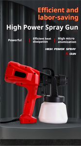 Pistola de Pintura Eléctrica Profesional de 21V, Sin Escobillas, HVLP, Vaso de 800ml, Eficiente, Colorida, Material Plástico de Grado DIY, a Presión - Product Image 2