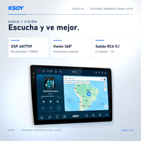 Lecteur Android KSOY pour voiture, Android 16, 9 pouces, 10 pouces, autoradio, lecteur DVD universel pour voiture