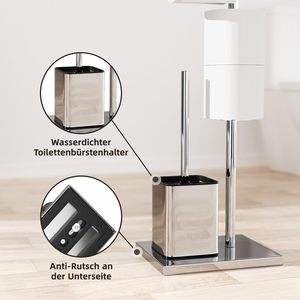 <span class=keywords><strong>Brosse</strong></span> de toilette <span class=keywords><strong>Porte</strong></span>-papier hygiénique en acier inoxydable <span class=keywords><strong>avec</strong></span> support <span class=keywords><strong>Porte</strong></span>-<span class=keywords><strong>rouleau</strong></span> de papier toilette debout - Product Image 2