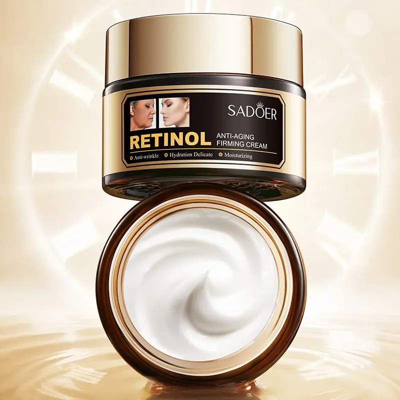 Hot OEM Etiqueta Privada Retinol crema blanqueadora para mujeres nutritiva día y noche crema blanqueadora