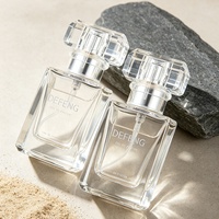 Vaporisateur de parfum de haute qualité 15 ml, flacon carré plat, logo personnalisé, flacon de parfum miniature portable vide
