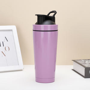 Botella mezcladora de acero inoxidable XK-099 de 500ml/750ml, aislada, reutilizable, deportiva, para mezclar proteínas y bebidas fitness. - Product Image 4