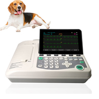 Appareil ECG vétérinaire portable pour hôpital, clinique, animal, numérique, 3/6 canaux, moniteur ECG pour animaux de compagnie
