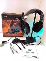 Headset Gaming Metal Harga Murah Promo Panas dengan Codec AAC Desain Over-Ear Peredam Kebisingan Aktif Mode Ganda Kabel+Nirkabel
