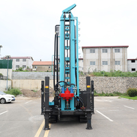 Machine de forage de puits d'eau pneumatique complète, équipement de forage DTH diesel 300m avec compresseur d'air