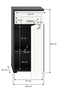Set di mobili da bagno in quattro pezzi con Design tedesco per lavello da bagno X2TA2B03 - Product Image 4