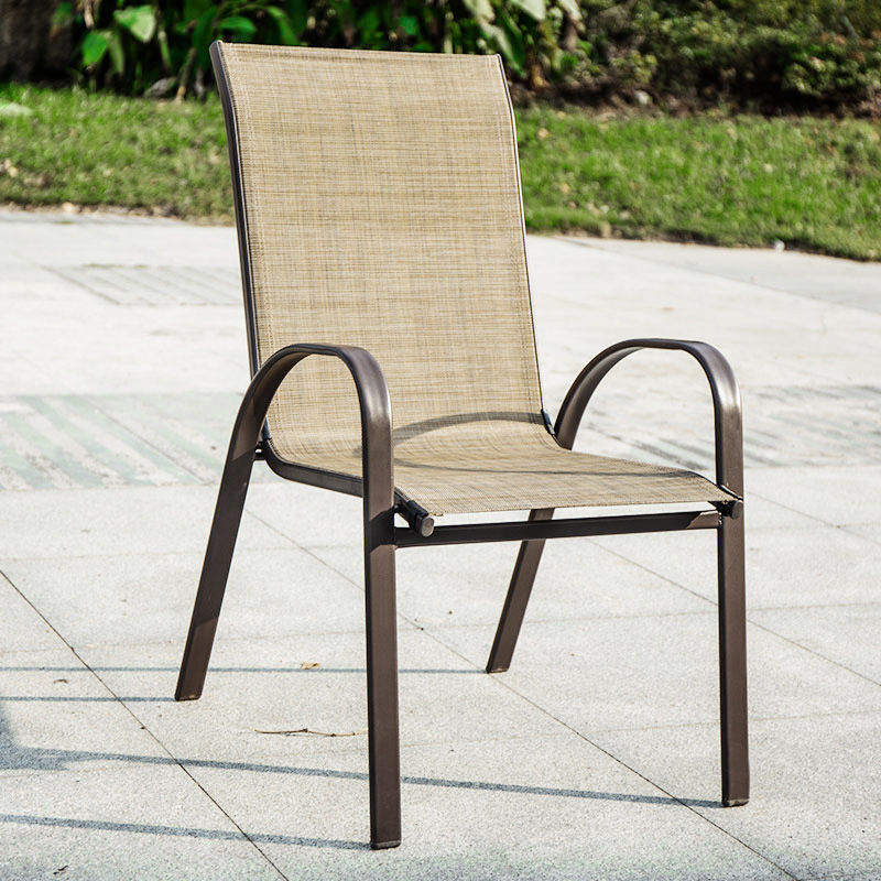 Brown stack chair