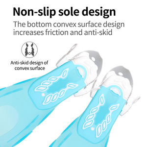 Palmes de plongée à talon ouvert Wave Tpr pour adultes, pour la plongée avec tuba et l'entraînement de natation - Product Image 2