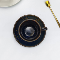 Tasses à café et à thé en céramique, soucoupes disney, ensemble de tasses à thé avec relief de fleurs, Promotion
