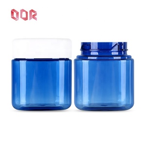 ขวดพลาสติกใสสีฟ้าสำหรับสัตว์เลี้ยงขนาด550มล. เหยือกใส่อาหารเสริมโถสำหรับสัตว์เลี้ยงพร้อมฝาปิด - Product Image 1