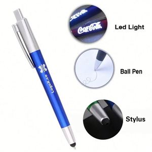 Stylo bille publicitaire 3-en-1 de haute qualité avec logo laser personnalisé et lumière LED, idéal pour les cadeaux - Product Image 4
