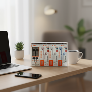 Auricolari Soyt con microfono, suono stereo, cuffie in-ear, confezione da 12 pezzi - Product Image 3