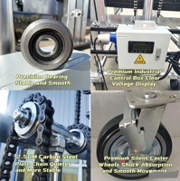 Plateforme élévatrice pliable électrique de 1 tonne, échafaudage de construction, acier et galvanisé, capacité de charge de 1000 kg, 500 kg