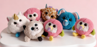 Peluche de qualité, mignonne, mini, ronde, à gros yeux, boule à bulles, décompression, à pincer, heureuse, licorne, chien, chat, tigre, poupée, vente en gros