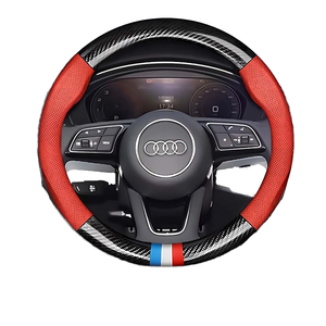 ปลอกหุ้มพวงมาลัยหุ้มพวงมาลัย<span class=keywords><strong>หนัง</strong></span>คาร์บอนไฟเบอร์คุณภาพสูง, ปลอกหุ้มป้องกันสี่ฤดูแบบสองสไตล์สำหรับรถยนต์ - Product Image 1