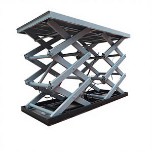 Стационарный ножничный подъемник 3 тонны из прочной углеродистой стали с высокой грузоподъемностью, адаптированный для сложного рельефа - Product Image 1