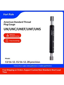 Американский стандартный высокоточный резьбовой калибр-пробка 7/16-14, 7/16-32, 7/16-28, 1/2-10, 5/8, 1/2, 9/16 - Product Image 2