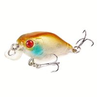Nouveau 2026, Leurre de pêche à manivelle 4cm 4.6g, 5 couleurs, avec yeux 3D, appât artificiel, matériel de pêche, leurres durs économiques