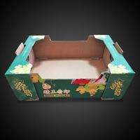Boîte cadeau rigide écologique et recyclable en carton ondulé personnalisé avec gaufrage, pour emballage de fruits, avec trous d'aération, vente en gros