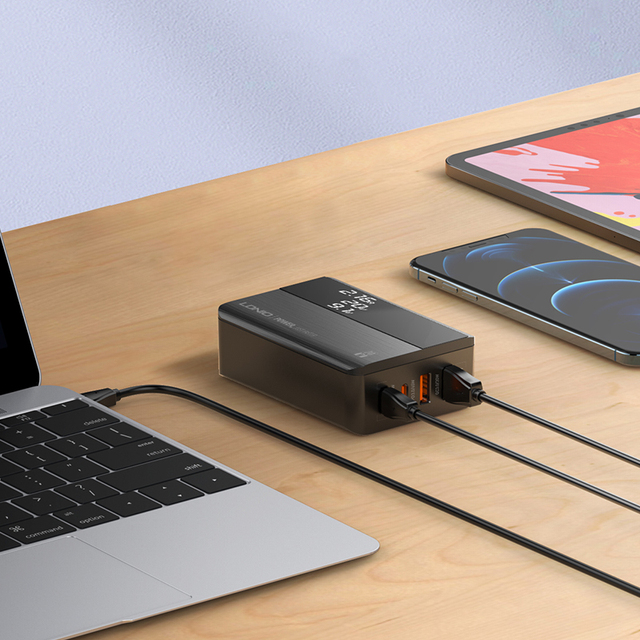 LDNIO A4808Q 70W Laptop Charger Fast Charging Desktop Charger Uk Us Eu Au Mobile Phone Charger