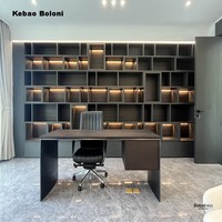Escritorio Ejecutivo Moderno de Lujo en Forma de I, Conjunto de Muebles de Oficina Convertible, Escritorio de Negocios para Sala de Estudio u Oficina