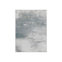 Tapis de sol de salle à manger moderne bleu lavable en fausse fourrure de cachemire moelleux de grande taille 6x9, tapis de salon, tapis de zone pour bureau