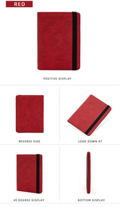 Baellerryカスタマイズ可能な証明書バッグパスポートホルダーPUレザーポータブルスリムパスポートカバーカードホルダー - Product Image 5