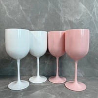 Verres à vin, gobelets à cocktail, flûtes à champagne, verres colorés incassables en plastique acrylique avec logo personnalisé