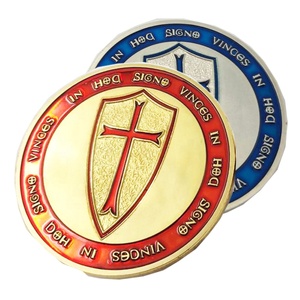 Moneda Conmemorativa de Metal del Guerrero Caballero Templario, Recuerdo Promocional del Fabricante de Regalos - Product Image 5