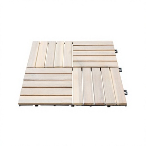 Baldosas de Madera de Acacia Cepillada Estilo Japandi SMARTWOOD, Antideslizantes, de Fácil Instalación, Cuadradas, Impermeables, para Piscinas y Exteriores - Product Image 1