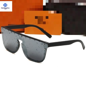 European and American Trendy <strong>Sunglasses</strong> Stylish <strong>Large</strong> Frame <strong>Sunglasses</strong> One-piece Printed <strong>Sunglasses</strong> 2330 - Product Image 1