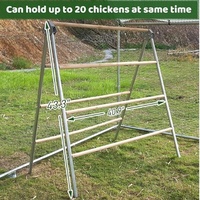 Nuevo Poste de Descanso para Gallinero, Barra de Descanso Grande para Aves, Escalera Resistente para Patos, Accesorios y Juguetes para Corrales, Galvanizado en Caliente