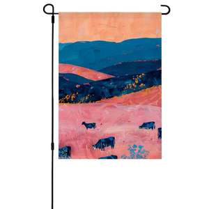 Imagen personalizada Logotipo personalizado Bandera de jardín 12 \ "x 18 \" Nylon Vinilo Seda Poliéster Plástico con impresión digital para seguro automotriz Hecho en para - Product Image 2