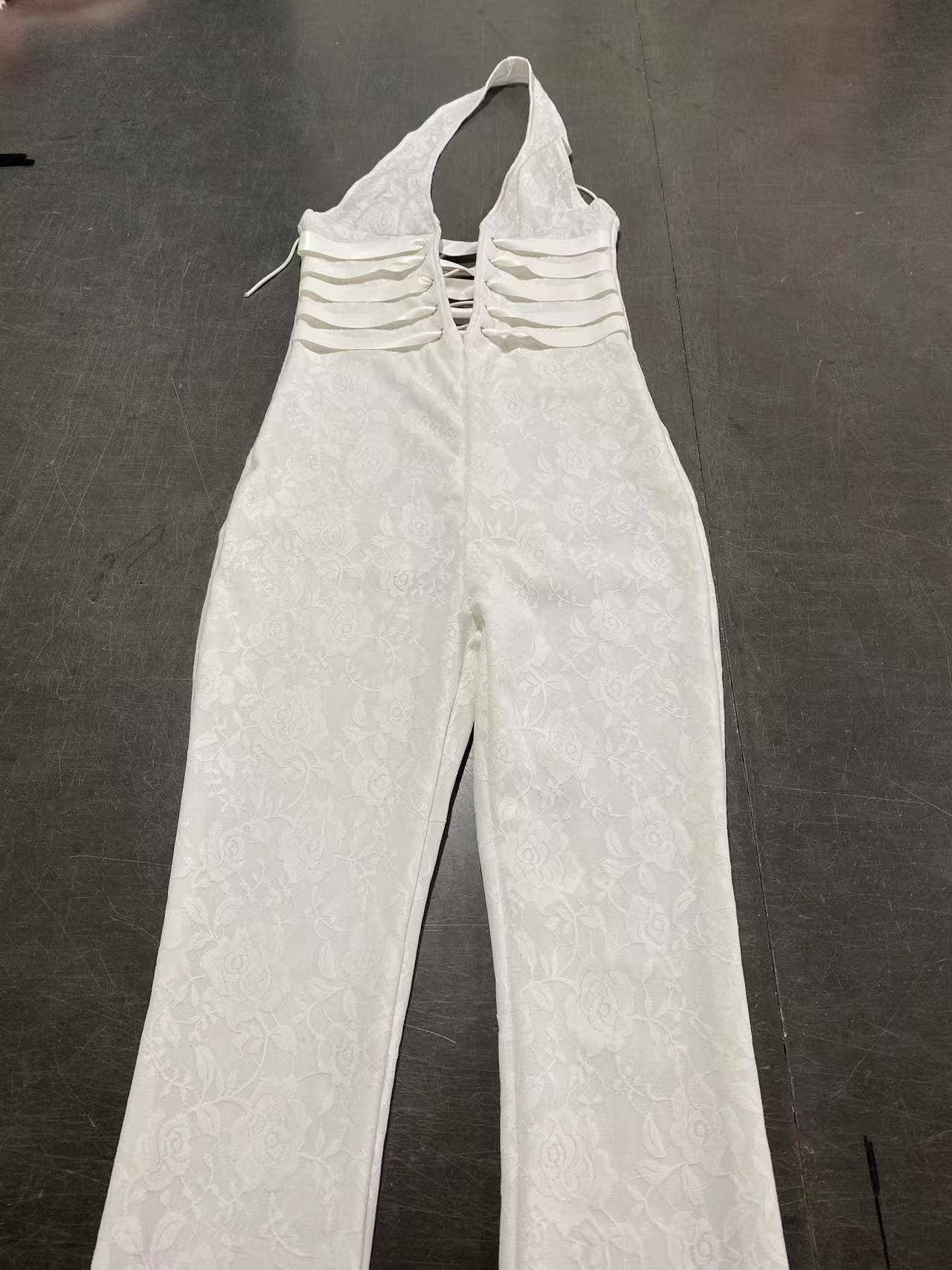 Z1205JPRP01 White jumpsuit