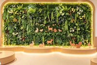 Panneaux muraux suspendus verticaux en plantes artificielles de couleurs mélangées, feuillage en plastique pour la décoration intérieure pour Thanksgiving