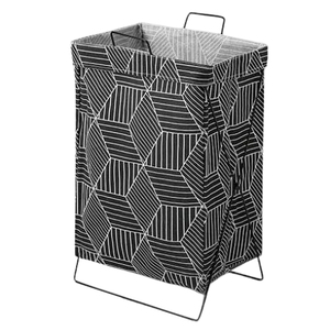 large foldable geometric laundry basket with iron rack dirty clothes basket storage bag