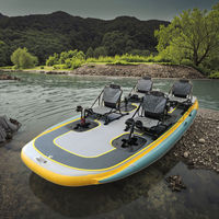 Kayak gonflable léger et écologique en PVC Viking, bateau de loisirs nautiques, moteur, gouvernail, lac, mer, dérive, pliable pour 4 personnes