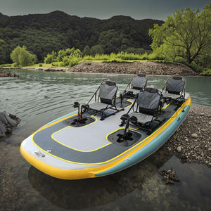 Kayak Gonfiabile Vicking in PVC <span class=keywords><strong>Leggero</strong></span> ed Ecologico, Barca per Attività Acquatiche con Motore e Timone, per Lago e <span class=keywords><strong>Mare</strong></span>, <span class=keywords><strong>Pieghevole</strong></span> per 4 Persone - Product Image 4