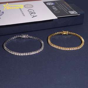 Spedizione Rapida da Magazzino USA, Collana Tennis Iced Out VVS Moissanite Certificata GRA, Gioielli Hip Hop con Tester per Diamanti - Product Image 5