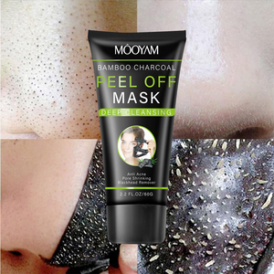 Maschera <span class=keywords><strong>Nera</strong></span> al Carbone di Cotone Infusa con Erbe e Minerali per il Trattamento dell'Acne e la Rimozione dei Punti Neri per Viso e Corpo - Product Image 2