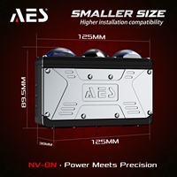 Projecteur auxiliaire bi-LED à trois lasers AES, 90W, 10 mètres, 1300LX, puissant, coupe-lumière plat, pour calandre de voiture