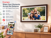 Cadre photo numérique WiFi 21,5 pouces en gros avec application Frameo, double WiFi, mémoire 32 Go, cadeau pour maison intelligente