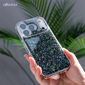 Funda Protectora para Teléfono Móvil AiKUSU de Lujo, Diseño de Nácar Azul, Impermeable, Personalizada, para iPhone 17 16 15 14 13 12 Pro Max - Product Image 5