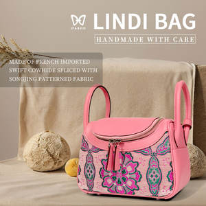 Bolso de hombro de tela de brocado de canción de piel de becerro italiana importada, bolsos personalizados para mujer de lujo - Product Image 3