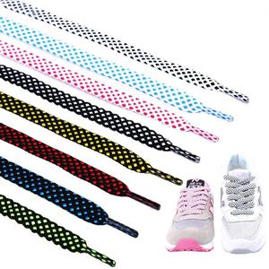 Nuevos cordones de baloncesto HF de 8 mm de doble vía, planos, de lona con material de poliéster, color blanco y negro - Product Image 1