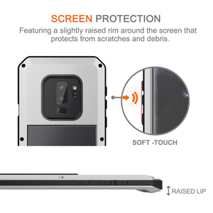 Nhiệm Vụ Nặng Nề Nhôm Kim Loại Armor Rugged Trường Hợp Đối Với Samsung S9 Cộng Với Gia Cố Cứng <span class=keywords><strong>Bumper</strong></span> Khung Điện Thoại Di Động Trường Hợp - Product Image 3