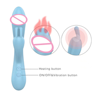 Vibromasseur en silicone liquide pour point G et clitoris, alimentation USB, 10 modes de vibration et chauffage, masseur sexuel provenant d'un sex-shop