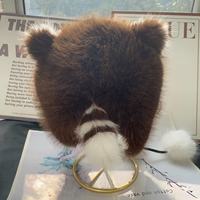 Gorro de Invierno de Piel Sintética Suave con Orejeras de Panda, Gorro Ushanka Cálido para Padres e Hijos, Gorro de Panda con Orejeras Esponjosas y Cuerda Ajustable