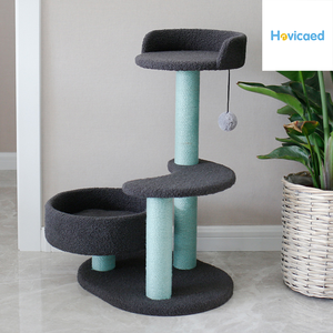 Perlengkapan Kucing Ramah Lingkungan Mewah Klasik dari Kayu Pinus yang Tahan Lama, Tiang Garuk & Pohon Kucing yang Berkelanjutan - Product Image 6