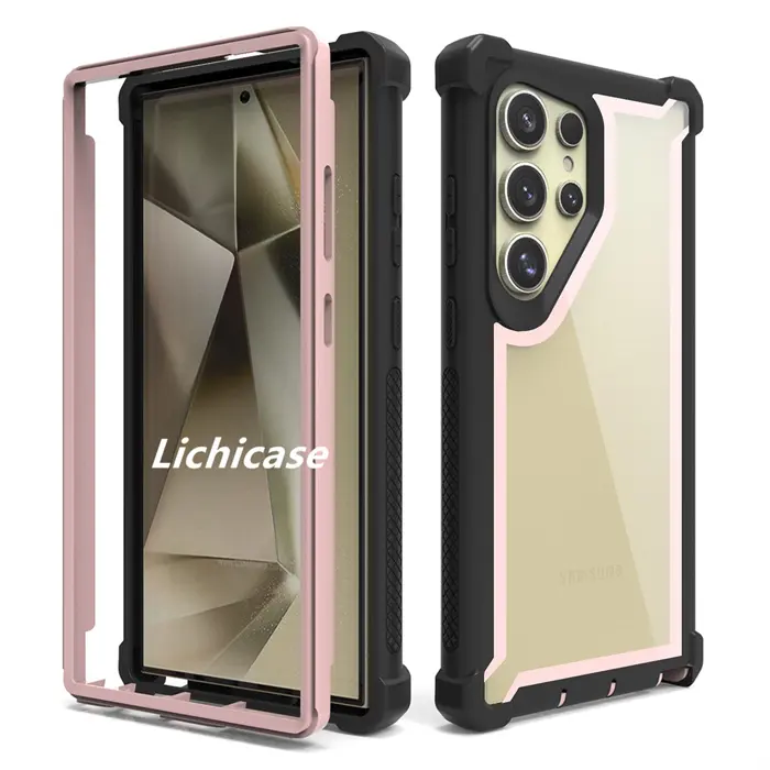 Lichicase rõ ràng Acrylic bảng nối đa năng mềm TPU khung chống rơi trường hợp Đối với Samsung S24 bìa cứng